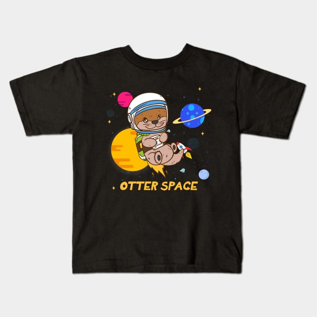 Otter Space Kids T-Shirt by NotoriousMedia